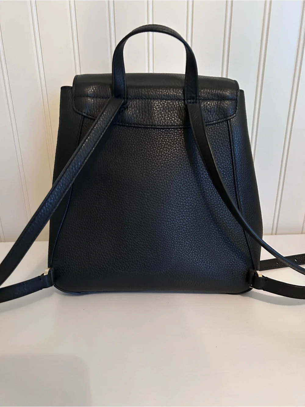 kate spade Black and White Houndstooth Leather-Trim Backpack